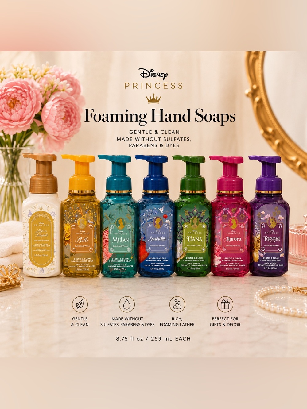 Bath & Body Works Disney Princess Foaming Hand Soap Collection